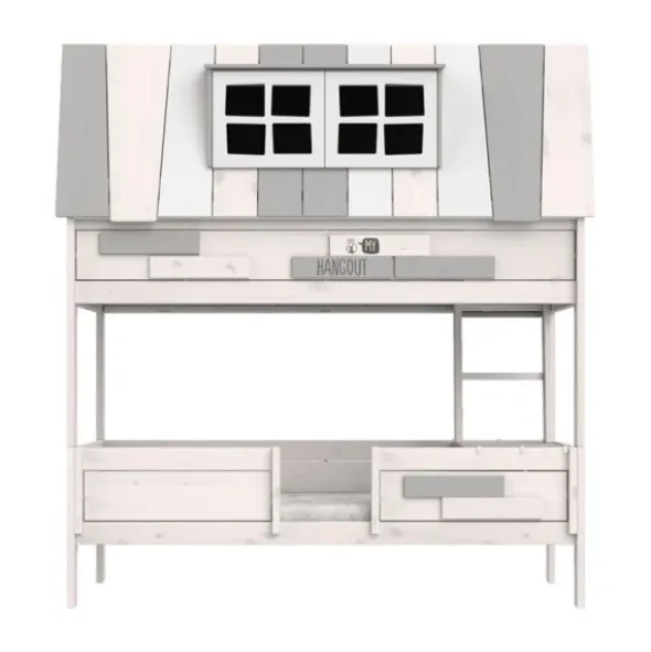LIFETIME Kidsrooms My Hangout Huisbed - Premium Rolbodem - White Wash
