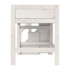 LIFETIME Kidsrooms Original Halfhoogslaper Met Trapkast - Premium Rolbodem - White Wash