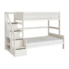 LIFETIME Kidsrooms Stapelbed Family met Trapkast Whitewash 120 x 200 cm