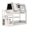 LIFETIME Kidsrooms Stapelbed Met Trapkast - Premium Rolbodem - White Wash