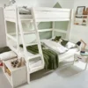 LIFETIME Kidsrooms Stapelbed Family Luxe Whitewash 140 x 200 cm