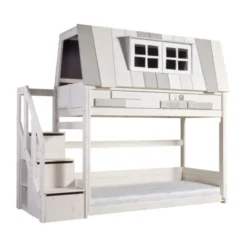 Life Time Laag Huisbed My Hangout - White Wash - Luxe Lattenbodem