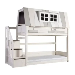 Life Time Laag Stapelbed My Hangout - White Wash - Luxe Lattenbodem