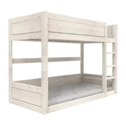 LifeTime Stapelbed – Laag – Luxe Lattenbodem – White-Wash