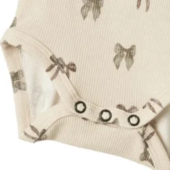 Lil' Atelier Bow Romper - Mt. 56 - Silver Peony