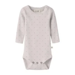 Lil Atelier Heart Romper - Hushed Violet - Mt. 56