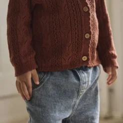Lil Atelier Knit Cardigan - Mt. 56 - Maple Syrup