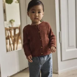 Lil Atelier Knit Cardigan - Mt. 56 - Maple Syrup