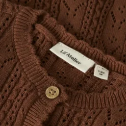 Lil Atelier Knit Cardigan - Mt. 56 - Maple Syrup