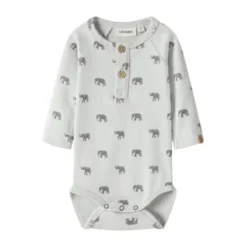 Lil Atelier Romper - Mt. 56 - Glacier Gray Elephant