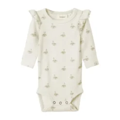 Lil' Atelier Swan Romper - Mt. 56 - Pastel Parchment