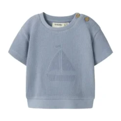 Lil' Atelier Sweatshirt - Dusty Blue Boat - Maat 56
