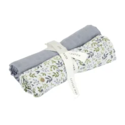 Little Dutch Hydrofiele Doek - Forest Adventure & Denim Blue - 70x70 cm - 2 stuks