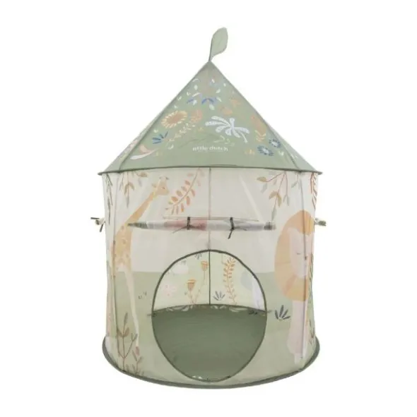 Little Dutch Speeltent Met Kruiptunnel - Safari - Groen