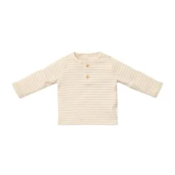 Little Dutch Stripe Lange Mouw T-Shirt - Maat 44 - Soft Beige