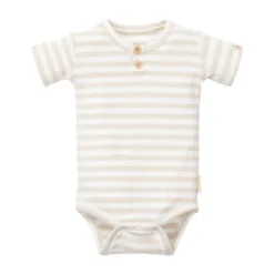 Little Dutch Stripe Romper - Korte Mouw - Mt. 50 - Sand/White