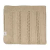 Lodger Gebreide Babydeken Pointelle Merino - 80 x 100 cm - Beige