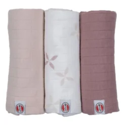 Lodger Hydrofieldoek - 3 Stuks - 70 x 70 cm - Matcha - Rose