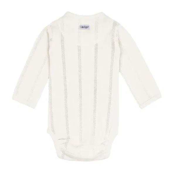 Lodger Romper Lange Mouw Pointelle - Maat 50 - Cream
