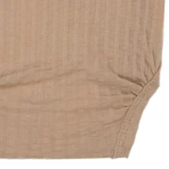 Lodger Seersucker Overslagromper - Lange Mouw - Mt. 68 - Beige