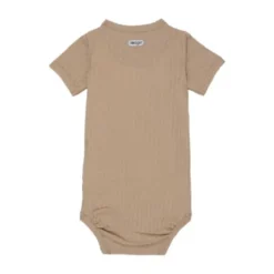 Lodger Seersucker Overslagromper - Korte Mouw - Mt. 62 - Beige