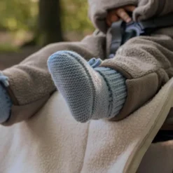 Lodger Slofjes - Merino Wool - Blue Fogg - 6-12M