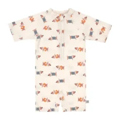 Lässig Beach Dog UV Pakje Korte Mouw - Maat 86 - Orange/Dark Sea