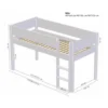 Manis-h BORR Combinatie Halfhoogslaper Met Lattenbodem En Klimwand - 90 x 200 cm