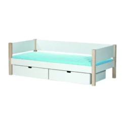 Manis-h Sif Combinatiebed Incl. Lades - 90 x 200 cm - Snow / Beuken