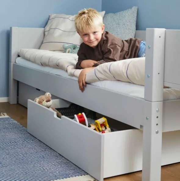 Manis-h Sif Combinatiebed Incl. Lades - 90 x 200 cm - Snow / Beuken