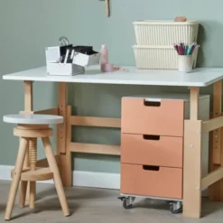 Manis-H Verstelbaar Bureau - 140 cm - Modern Beige