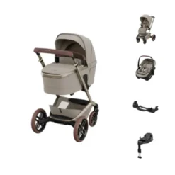 Maxi-Cosi Fame Kinderwagen Twillic Green | Maxi-Cosi Coral Slide Pro Autostoel | Familyfix Slide Pro | Fame / Coral Slide Pro Adapters