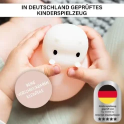 MegaLight Bad en nachtlamp oplaadbaar swimmy hippo 10,7 cm