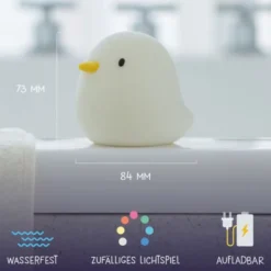MegaLight Nachtlamp oplaadbaar swimmy duck 7,3 cm | Babypark
