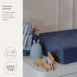 Meyco Aankleedkussenhoes - Badstof - Indigo - 50x70 cm - 1-pack