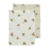 Meyco Baby Gingko Washandjes - 2-Pack - Offwhite/Soft Sand - 20x17 cm