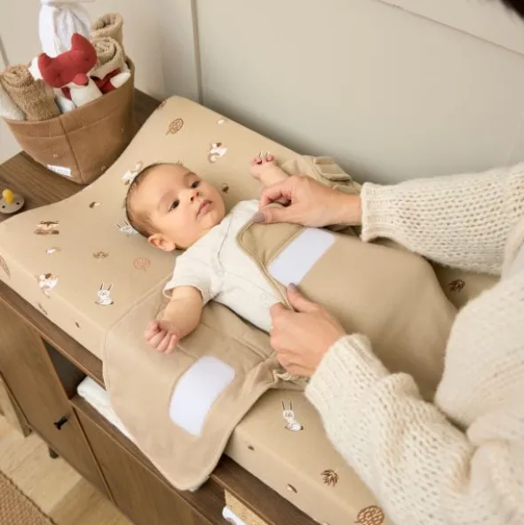 Meyco Baby Inbakerdoek - 0-3 Mnd - Gevoerd - Sand