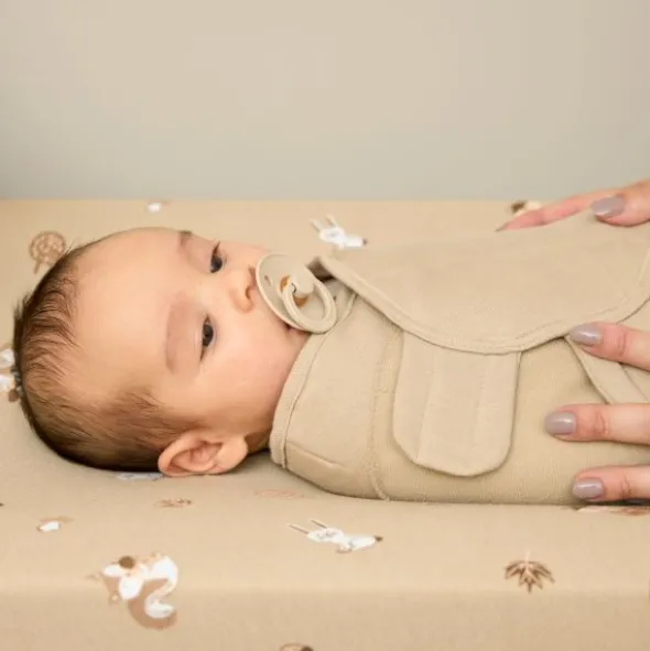 Meyco Baby Inbakerdoek - 0-3 Mnd - Gevoerd - Sand