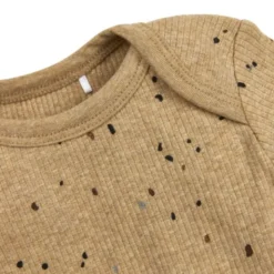 Meyco Baby Pyjama Rib - Maat 50/56 - Mini Spot Sand Melange