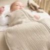 Meyco Baby Uni Baby Slaapzak Gevoerd - 110cm Pre-Washed Hydrofiel - Sand
