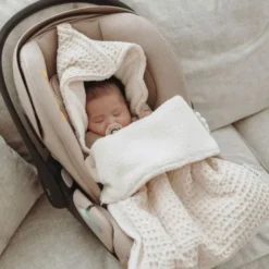Meyco Baby Wafel Teddy voetenzak - nature - 40x82cm