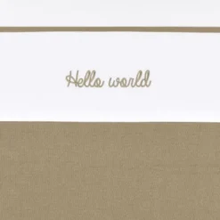 Meyco Hello World Ledikantlaken - 100 x 150 cm - Taupe
