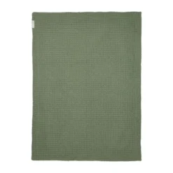 Meyco Ledikantdeken - Waffle Cotton - Olive Green - 100x150 cm
