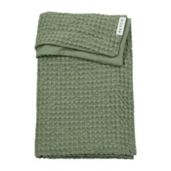 Meyco Ledikantdeken - Waffle Cotton - Olive Green - 100x150 cm