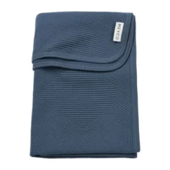 Meyco Pure Deken Gebreid - 100 x 150 cm - Jacquard - Indigo