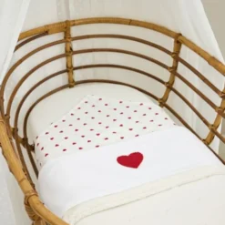 Meyco Sweet Heart Ledikantlaken - 100 x 150 cm - Red