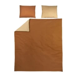 Meyco Uni Dekbedovertrek Camel / Warm Sand 200 x 200 / 220 cm