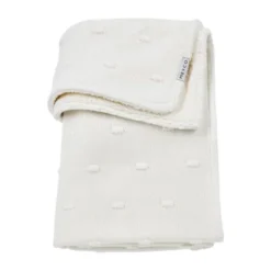 Meyco Wiegdeken Knots Teddy - 75 x 100 cm - Offwhite