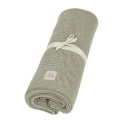 Nanami Junior Deken - Rib Knit - Eucalyptus