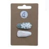 Ootje Kadootje Babyhaarclipjes - 2 Stuks - Pailletten Groen/Zilver